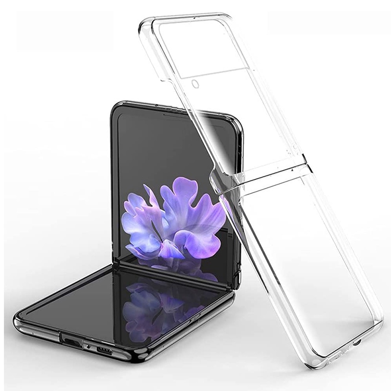 Ốp điện thoại PC cứng trong suốt siêu mỏng chống sốc chống trầy cho  For Samsung Galaxy Z Flip 3 5G