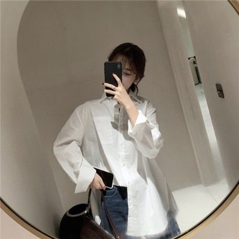 Áo Sơ Mi Nữ Dài Tay Cổ Bẻ Thời Trang Hàn