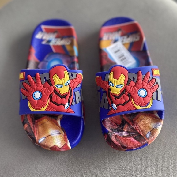 Dép trẻ em siêu nhân, người sắt Iron man siêu đẹp, siêu êm, bền, hàng QC chính hãng