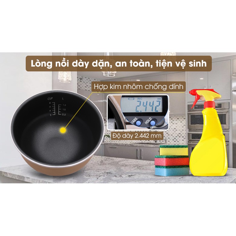 [Mã ELHADEV giảm 4% đơn 300K] Nồi cơm điện cao tần Sunhouse Mama 1.5 lít SHD8955 - Bảo hành chính hãng 2 năm