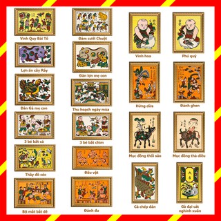 Bộ 20 bức tranh dân gian Đông Hồ tiêu biểu - di sản văn hóa dân tộc Việt Nam - Dong Ho folk paintings Viet Nam national