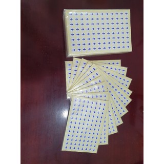 Decal mũi tên tròn xanh dương