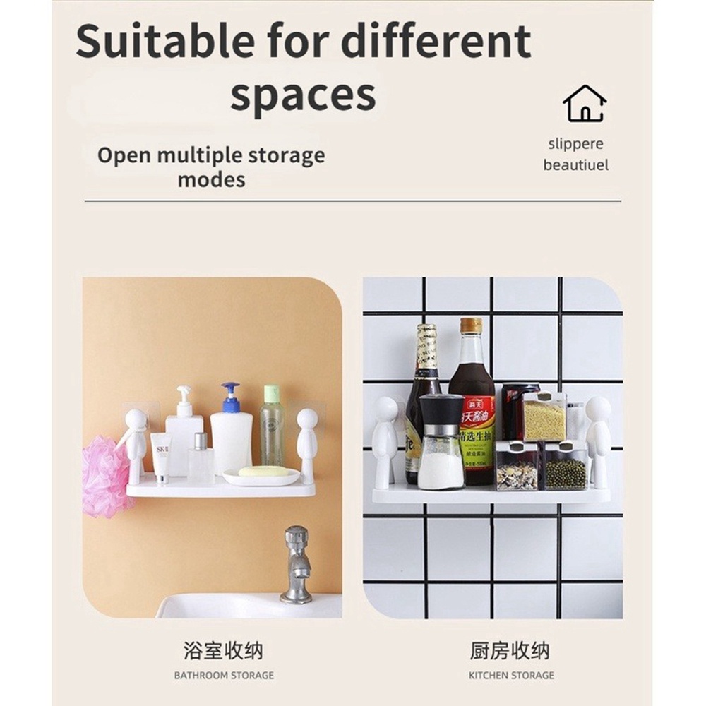 Giá Treo Tường Không Đục Lỗ Hình Con Người Dành Cho Nhà Bếp Phòng Tắm