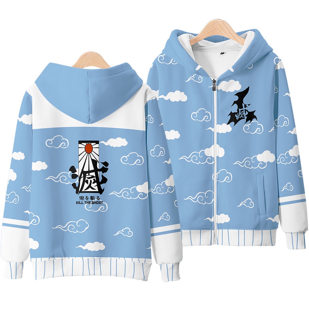 Áo Khoác Hoodie In Họa Tiết Anime Demon Slayer Kimetsu No Yaiba Tanjiro Kamado Thời Trang Harajuku Cho Nam Và Nữ