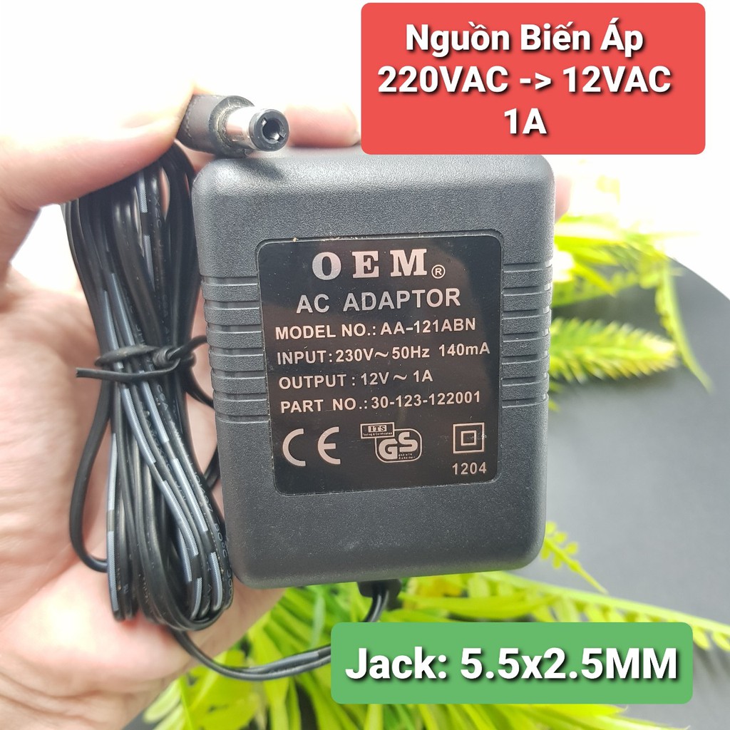 [Hàng Nhà Máy] Nguồn  AC12V1A Nguồn Chất LượngNguồn Biến Áp AC-AC 12V1AAdapter AC-AC 220V-12V