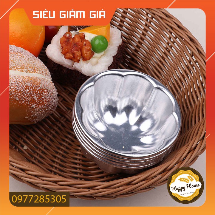 Khuôn NHÔM ĐÚC làm bánh, rau câu, thạch, puding, flan hình cánh hoa xinh xắn, giá rẻ M-C21