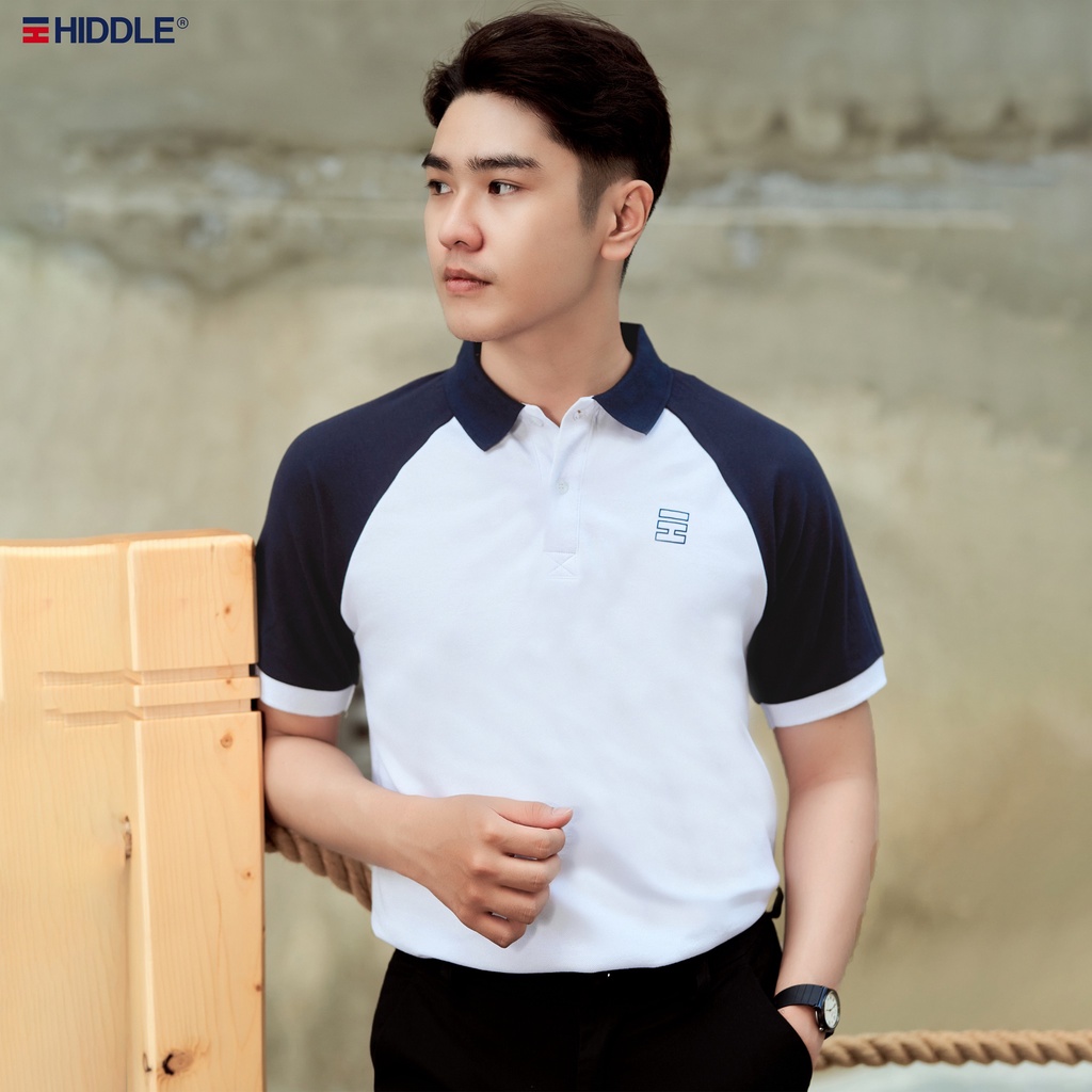 Áo polo nam tay phối màu chất cotton HIDDLE Raglan 266215