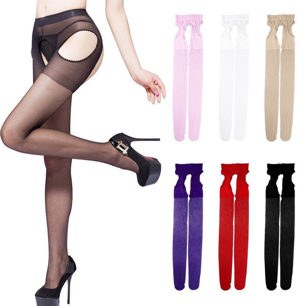 BARRY Quần tất bằng lụa spandex co giãn không đường may hở đáy quyến rũ thời trang xuân hè cho nữ bán chạy
