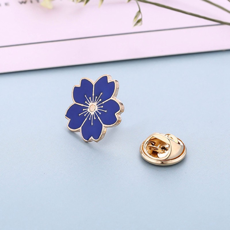 Huy hiệu cài áo hình hoa anh đào đơn giản