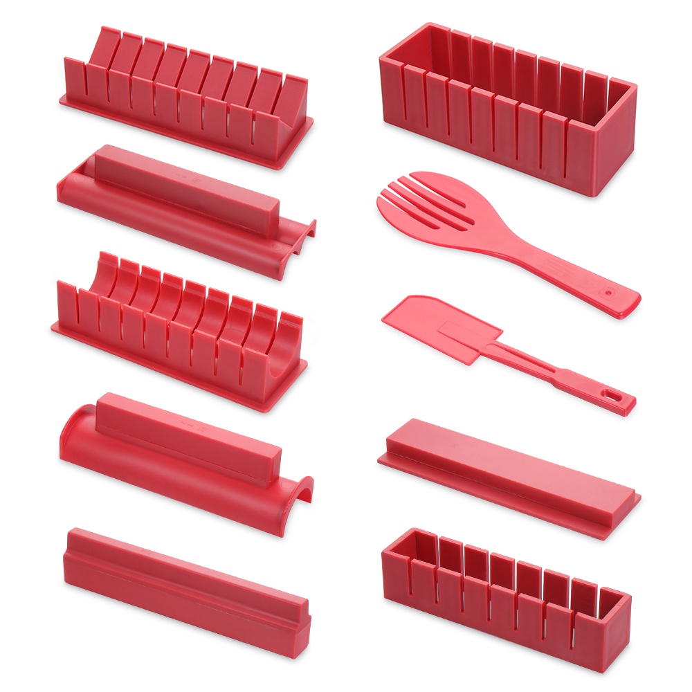 Set 3/10 Khuôn Làm Sushi DIY Đa Năng Chống Dính Phong Cách Nhật Bản Tiện Dụng