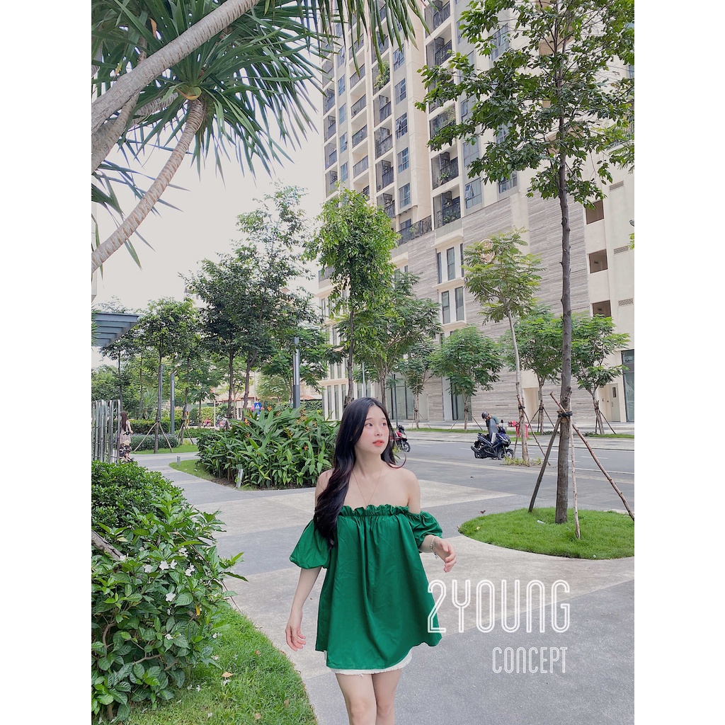 [2YOUNG] [ẢNH THẬT SHOP CHỤP] Áo thô trễ vai A1626