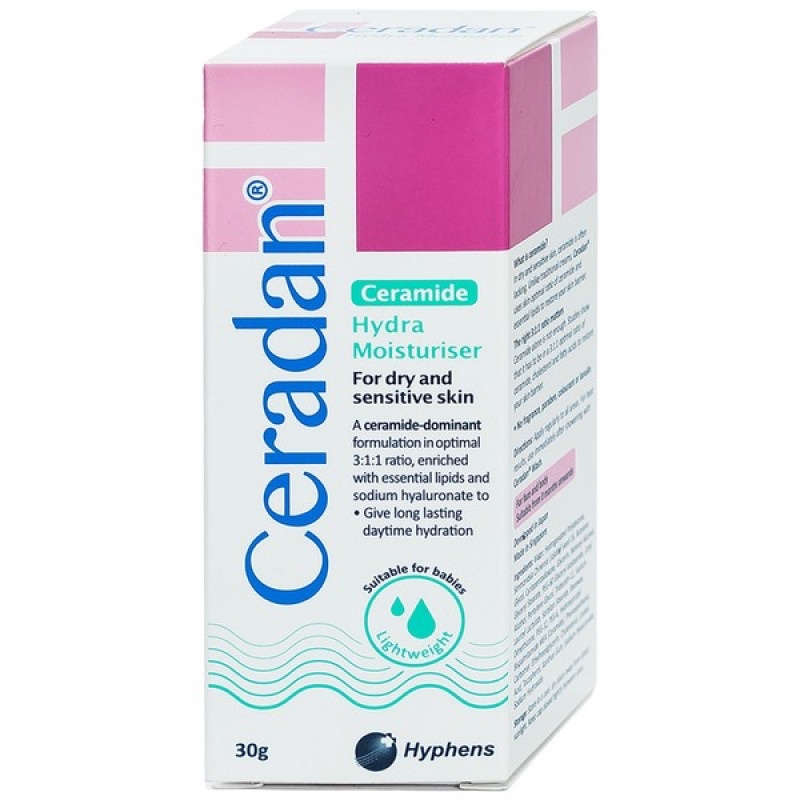 [DATE LUÔN MỚI] Kem Dưỡng Ẩm Da Ceradan Hydra Hydra Moisturiser (Tuyp 30g và 80g) GIÀU CERAMIDE