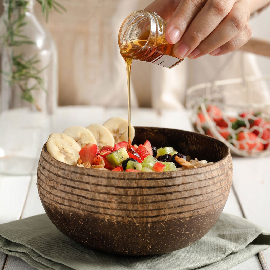 Bát gáo dừa ECOHUB khắc hoa văn, 3 mẫu. (Coconut Bowls Family Set) | EH012