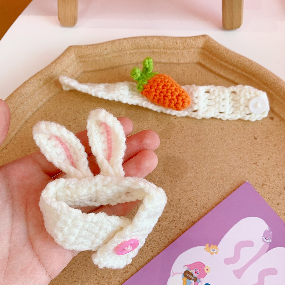 Vòng Tay Cột Tóc Băng Đeo Cổ Tay Đan Móc Knitting Phụ Kiện Cặp Đôi Dễ Thương