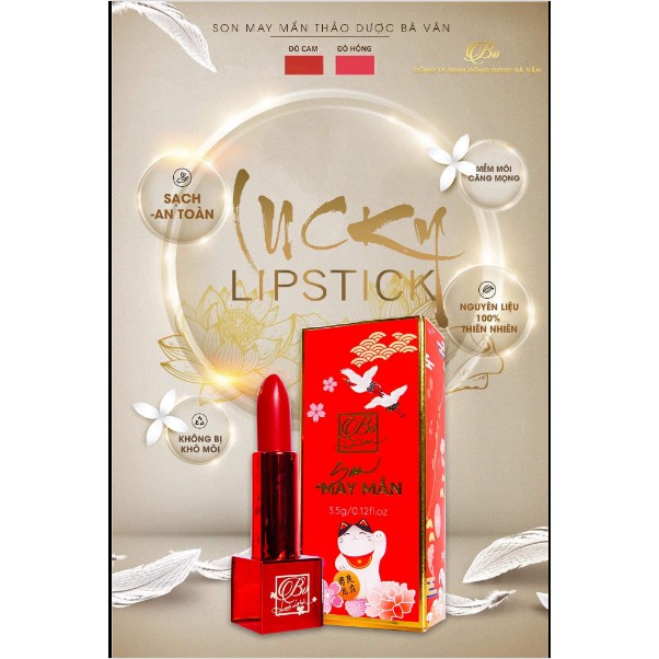 [CHÍNH HÃNG] Son Thảo Dược LUCKY  LIPSTCK, Son May Mắn, Sản Phẩm Của Đông Y Bà Vân