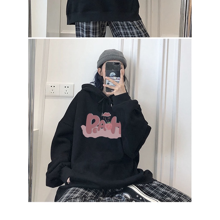 Áo Khoác Cotton Có Mũ Trùm Dáng Rộng Thời Trang Mùa Đông Phong Cách Hàn Quốc Cho Nữ