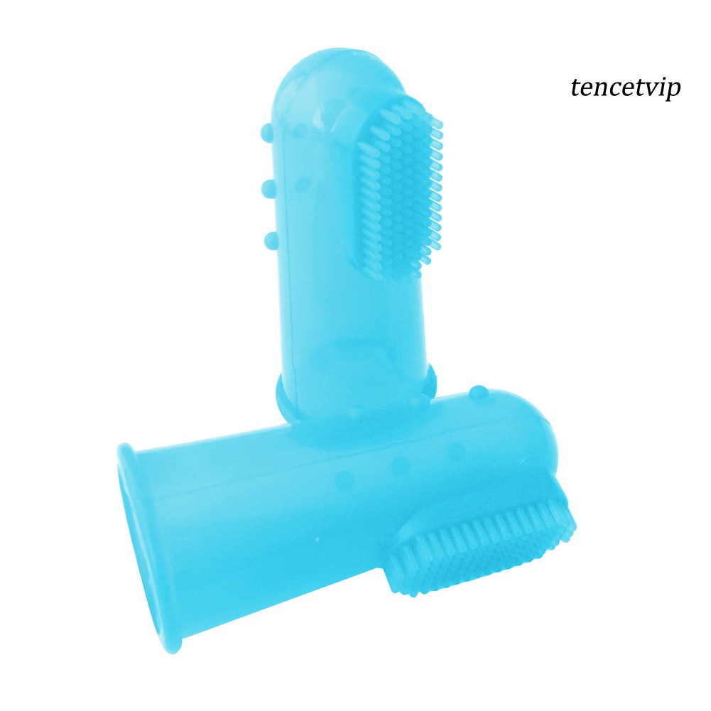 Bàn chải đánh răng đeo ngón tay silicone tiện lợi dành cho thú cưng