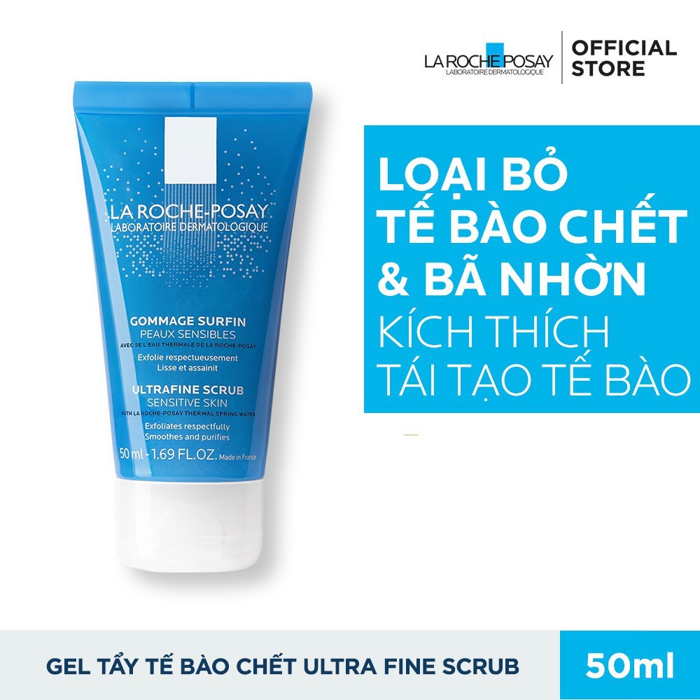 ❤️LA ROCHE-POSAY❤️ Gel Tẩy Tế Bào Chết La Roche-Posay Cho Da Nhạy Cảm 50ml Ultra Fine Scrub Sensitive Skin  - Skinfa.