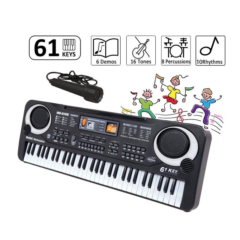 Đồ chơi đàn keyboard điện ZHAN QI TOYS 61 phím đa dụng cho trẻ nhỏ