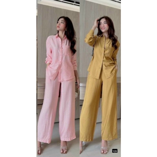 (Free ship) Mẫu Thời Trang HOT năm | Sét Tuyết Nhung Áo Sơ Mi Phối QUần Dài Rộng Cùng Màu HỐt Nhanh Kẻo Hết UP VLTN Shop