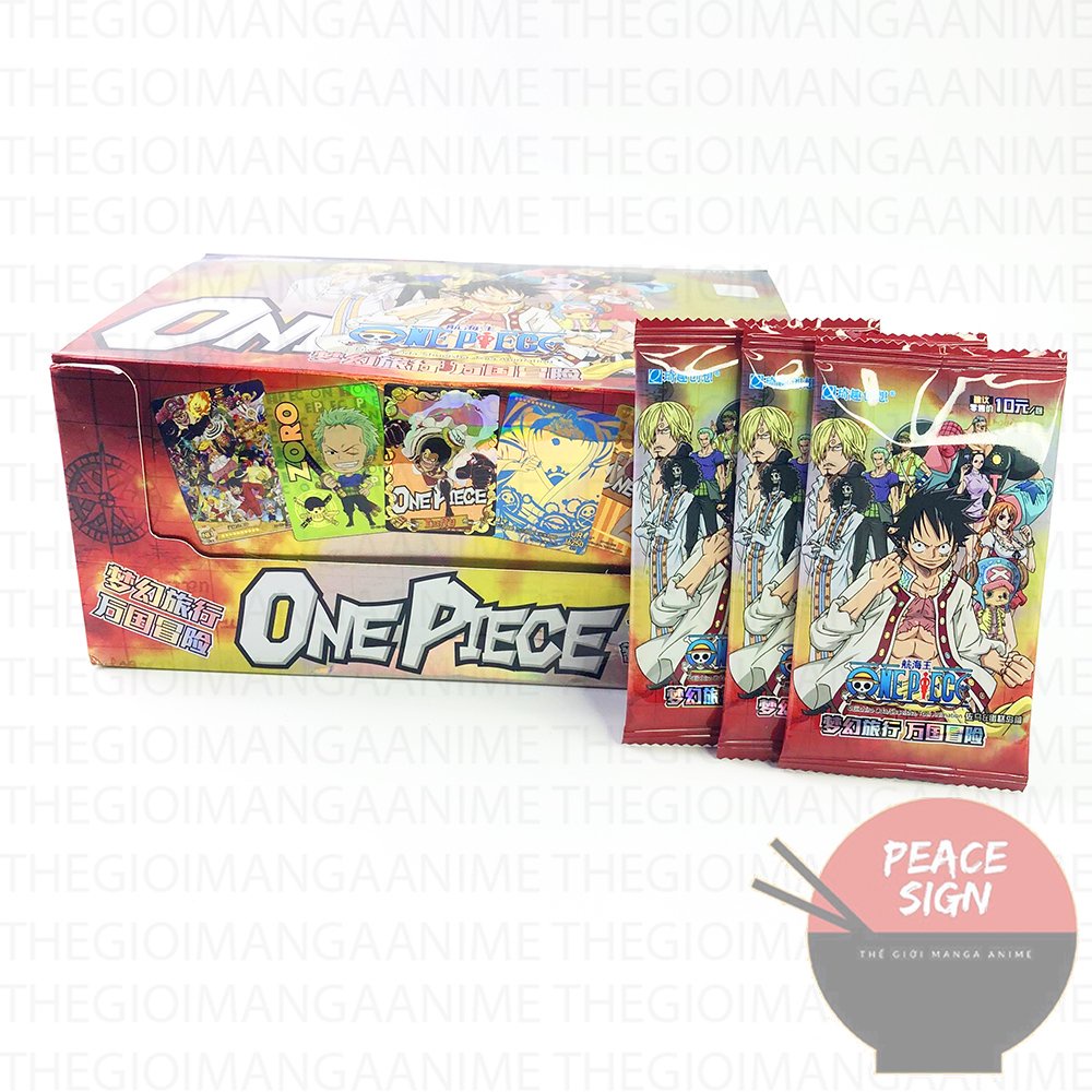 (M80) 1 Pack ảnh thẻ ONE PIECE ĐẢO HẢI TẶC set card gacha nhân phẩm anime chibi