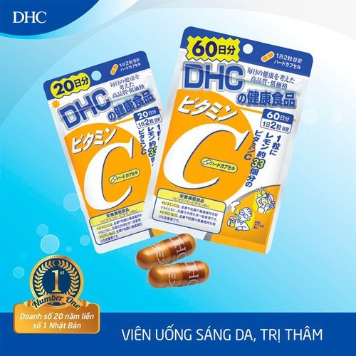 Viên uống Vitamin C DHC Nhật Bản hỗ trợ sáng da, giảm vết thâm