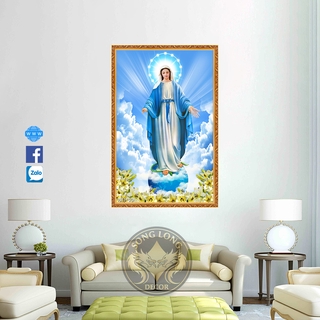 TRANH DÁN TƯỜNG 3D CHÚA GIÊ SU - TRANH ĐỨC MẸ MARIA VÀ CHÚA HÀI ĐỒNG, TRANH GIA ĐÌNH THÁNH GIA DÁ