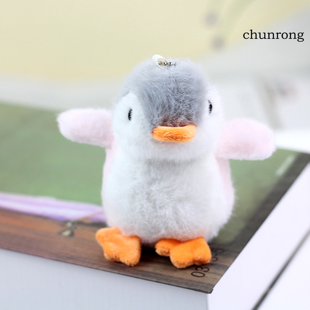 Cr Móc Khóa Hình Chim Cánh Cụt 3D Nhồi Bông Mắt To Dễ Thương