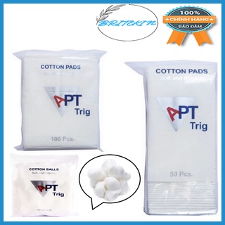 Bông Tẩy Trang APT Trig (Gói 50 miếng & Gói 100 Miếng) & Bông Viên APT 40gr