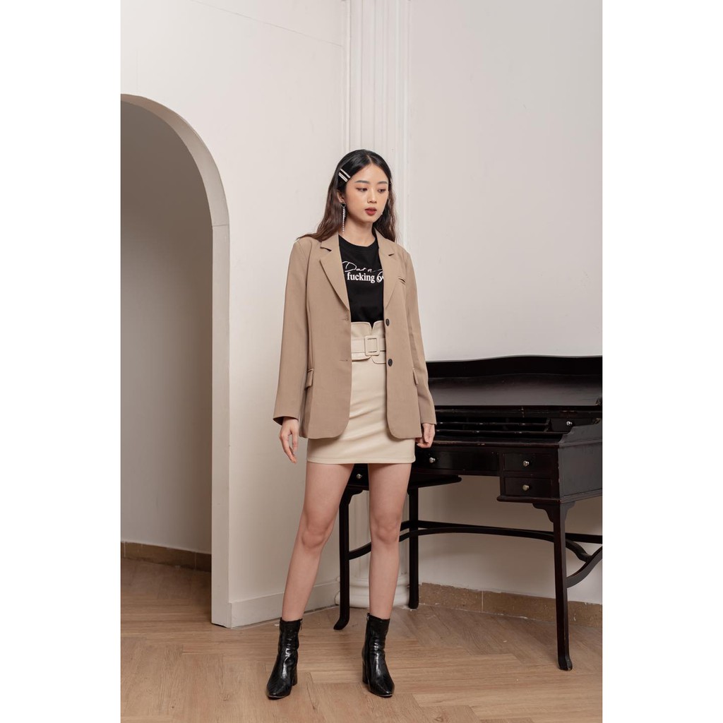 [Mã SKAMLTSM9 giảm 10% đơn 99K] Váy giả da cao cấp - Leather Skirt Twentyfive Studio