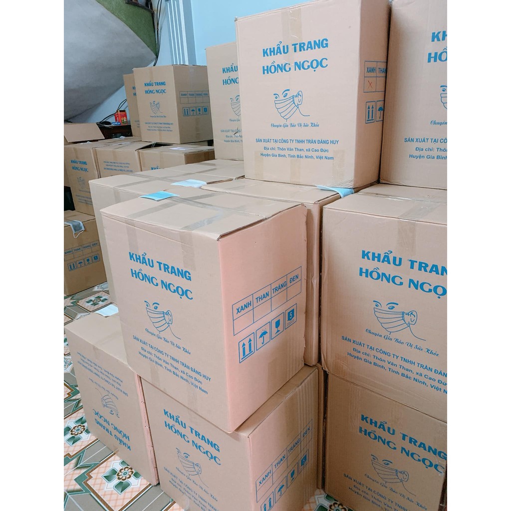 Hộp 50 Chiếc Khẩu Trang Y Tế 4 Lớp Hồng Ngọc (Màu xanh) | BigBuy360 - bigbuy360.vn