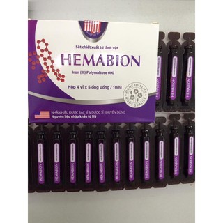 Hemabion bổ sung sắt 20 ống