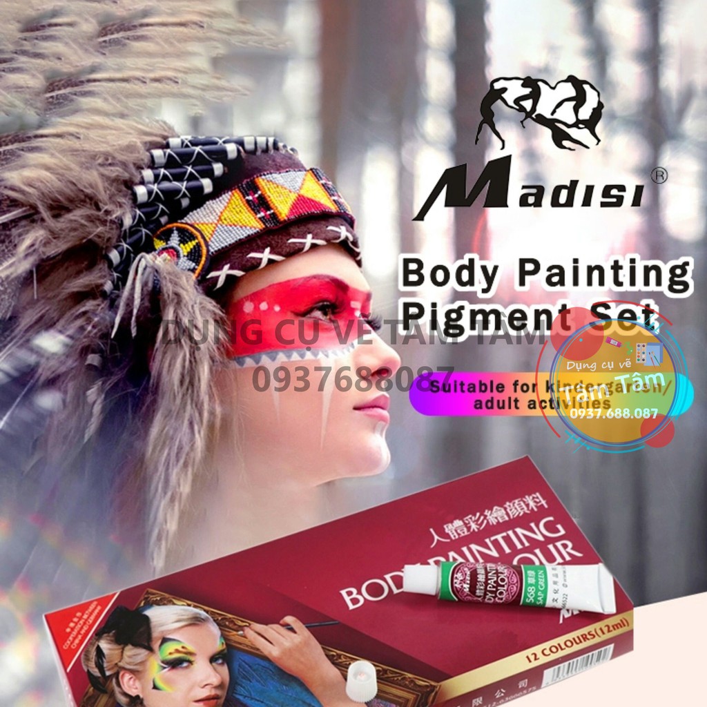 [ TÂM TÂM ]-Màu vẽ cơ thể, Body painting colour-