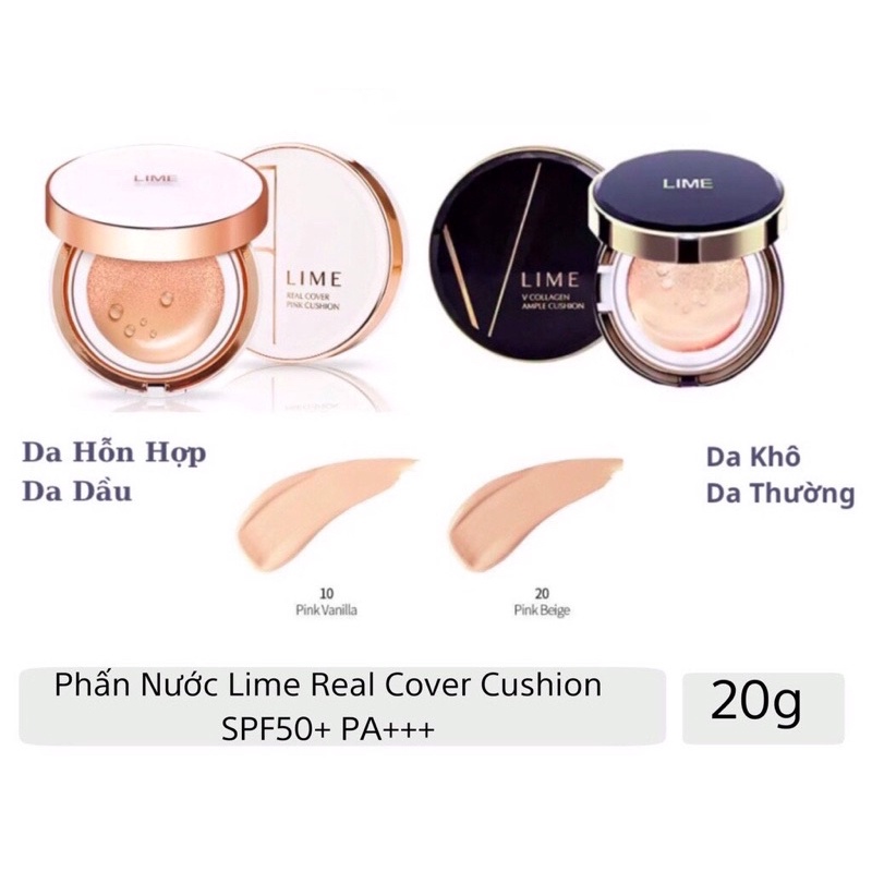 Phấn Nước LIME Real Cover CUSHION SPF50+ PA+++