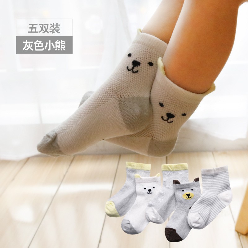 (1 set = 5 đôi) tất lưới cao cổ cho bé , vớ lưới cao cổ cho bé chất cotton mềm mại