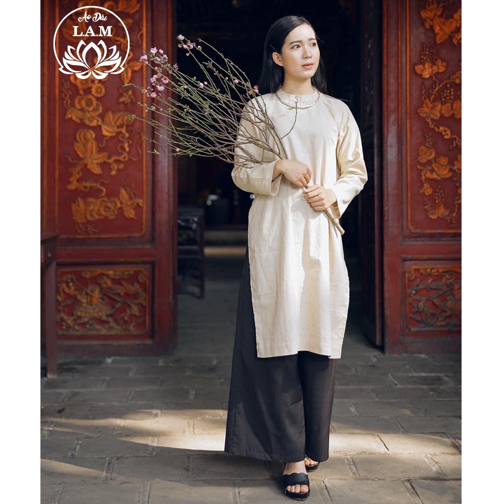 Áo dài dáng suông tone màu trầm, áo dài đi chùa