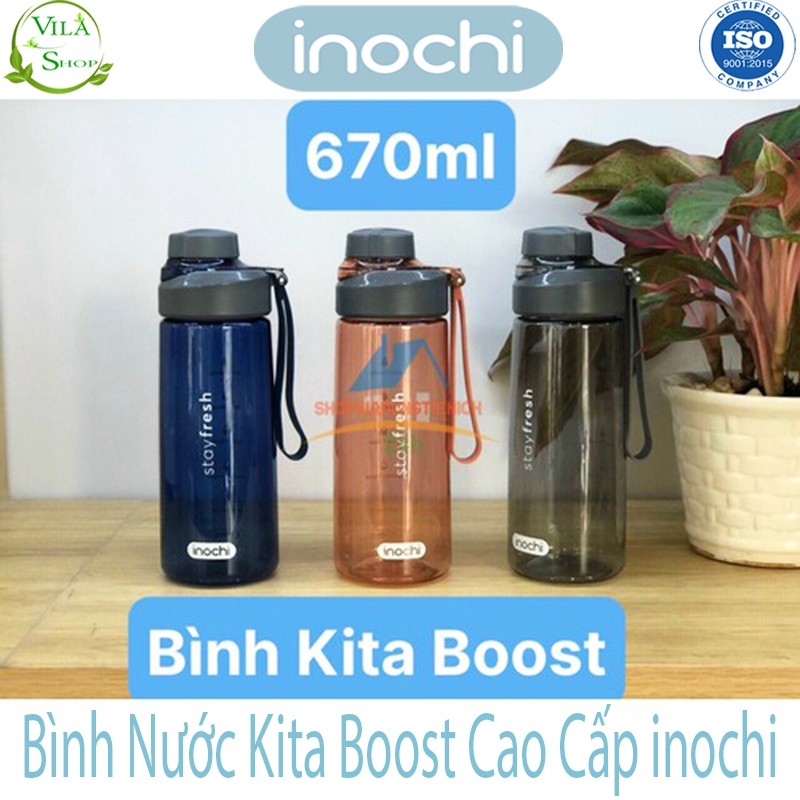 Bình Đựng Nước, Bình Nước Thể Thao Kita Boost - Active - Fami - Slim Inochi Xuất Nhât - Châu Âu - Eu