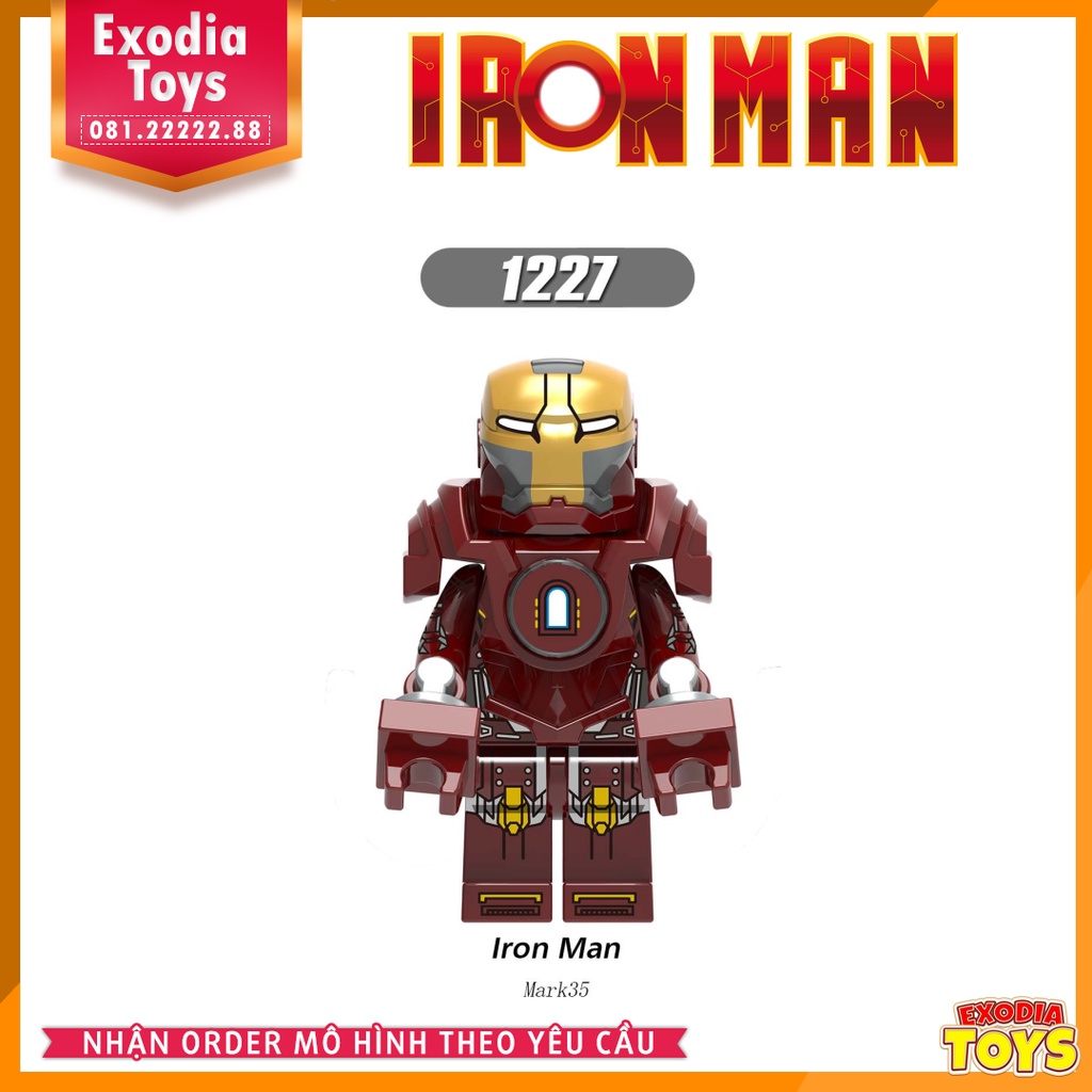 Xếp hình Minifigure các phiên bản bộ giáp Người Sắt : Iron Man - Đồ Chơi Lắp Ghép Sáng Tạo - XINH X0253