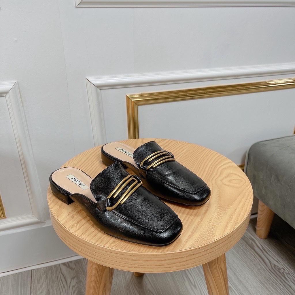 Mã s177 sục nữ khuy đồng chất da mềm gót cao 2p êm chân