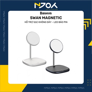 Giá Đỡ Để Bàn Baseus Swan Hỗ Trợ Sạc Không Dây Từ Tính 15w Kèm Dây Ip 13 Pro Max 12 1pro Max Njoyshop