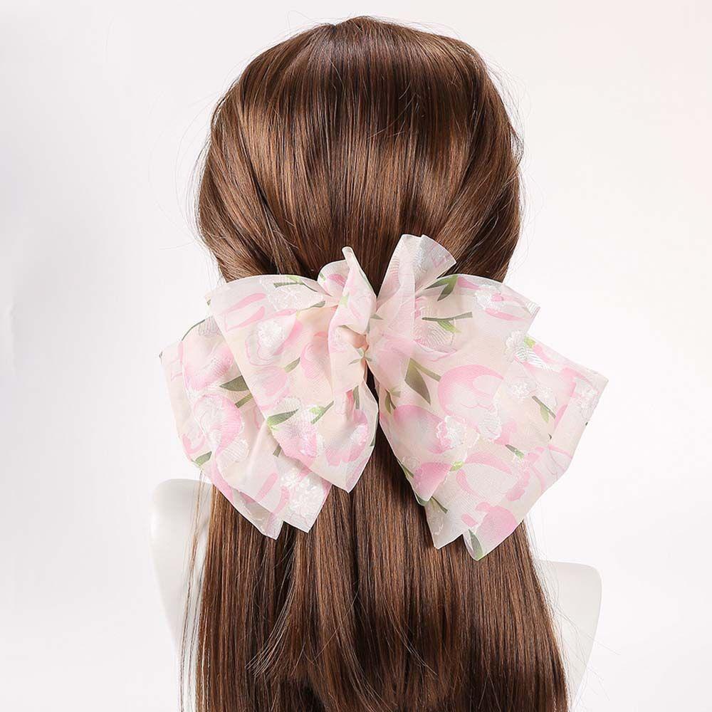 Kẹp Tóc Nơ Lớn Thời Trang Thanh Lịch Cho Nữ
