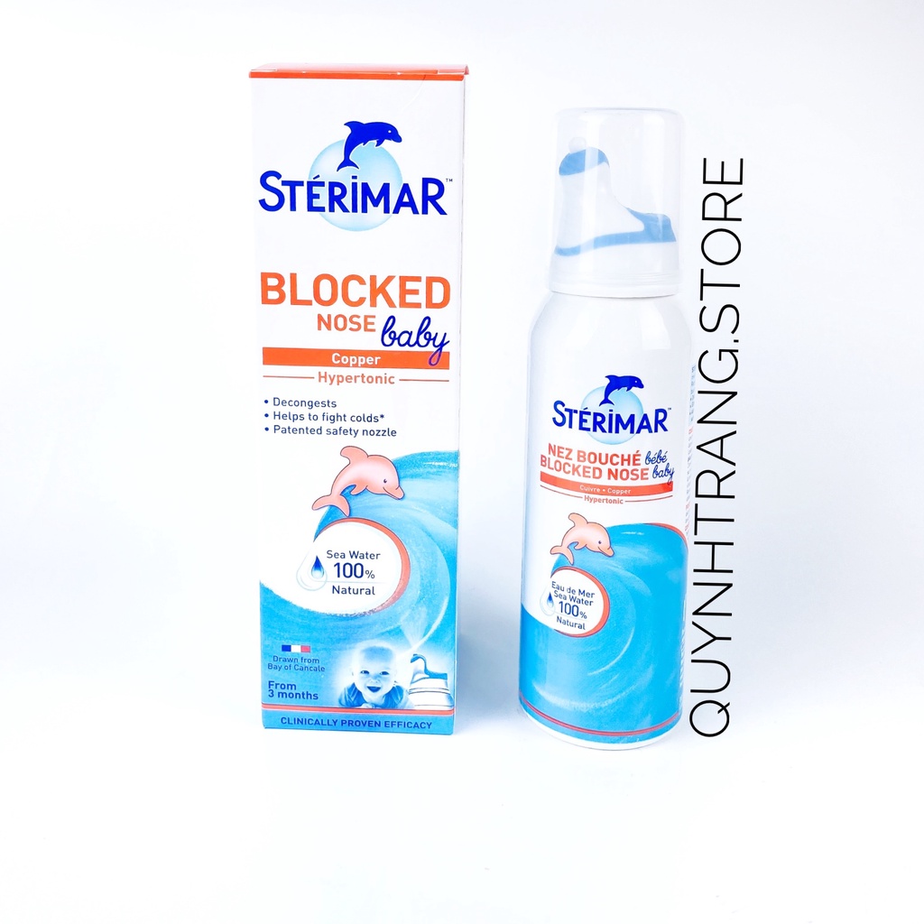 Xịt muối biển cá heo Sterimar Pháp xanh và cam