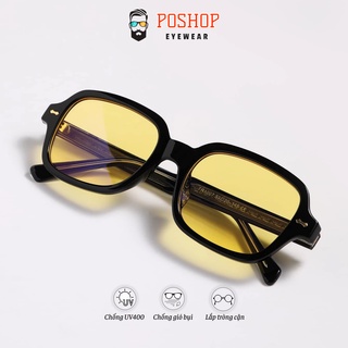 Mắt kính mát râm nam nữ POSHOP chống UV400 thiết kế mắt vuông dễ đeo màu sắc thời trang ST01