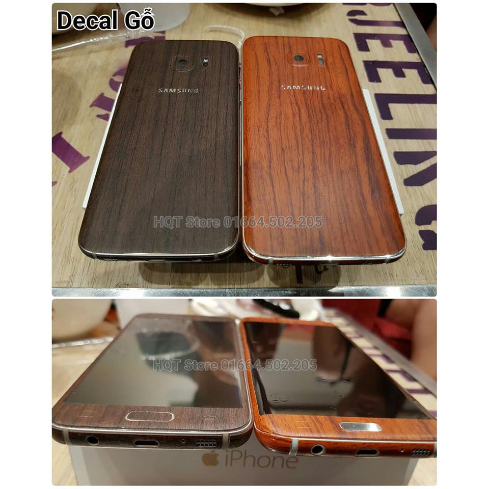 Dán Skin Full Body decal vân gỗ cho S7 Edge / S7 / Note 5 / S6 Edge Plus