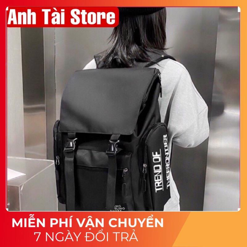 Balo thời trang TREND OF nam nữ cặp học sinh cỡ lớn nhiều ngăn đựng vừa laptop 20 ind vải canvas chống thấm nước G744