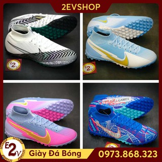 H 𝐓Ế𝐓🌺 NEW CH [FreeShip] [Tặng Tất/Túi] Giày Đá Bóng  𝗧𝗙 𝗡𝗶𝗸𝗲 𝗠𝗲𝗿𝗰𝘂𝗿𝗶𝗮𝗹 𝗩𝗜𝗜 Cao Cổ Đủ Màu Đã Khâu ˇ ⁵ ' ' P:{ . ,
