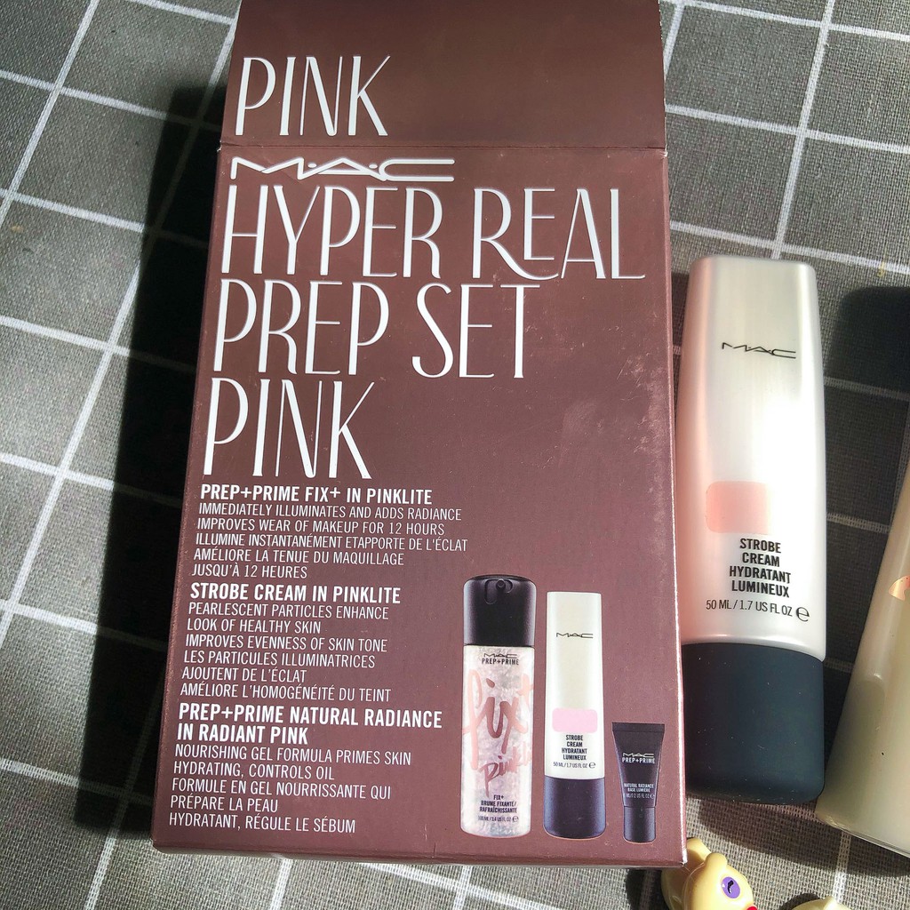 (Chính hãng) Set kem lót + xịt cố định nền MAC Hyper Real Prep Set Pink - 3 món - EDC | BigBuy360 - bigbuy360.vn