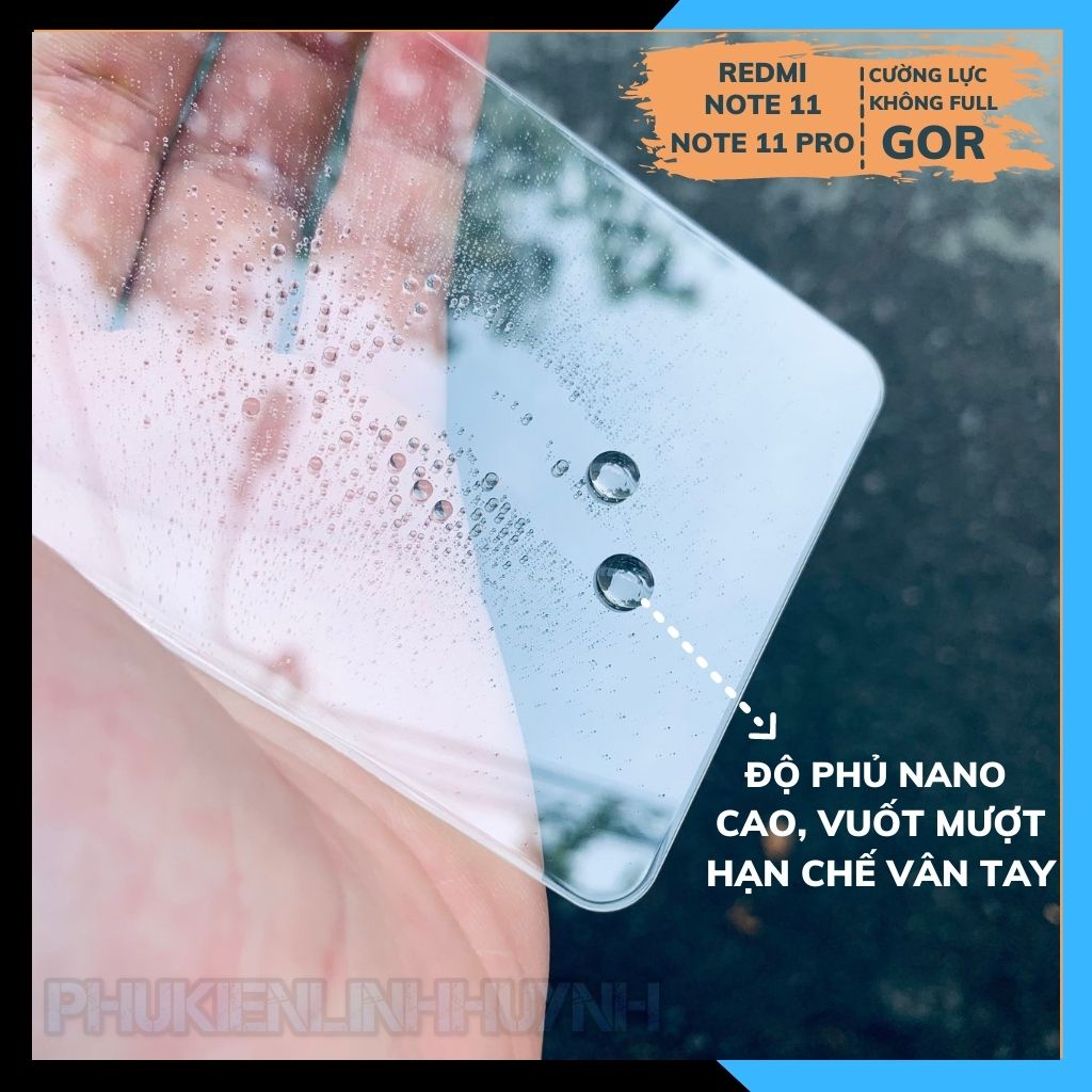 Xiaomi Redmi Note 11 5G, Note 11 Pro Plus 5G_Kính Cường lực GOR trong suốt không Full màn.