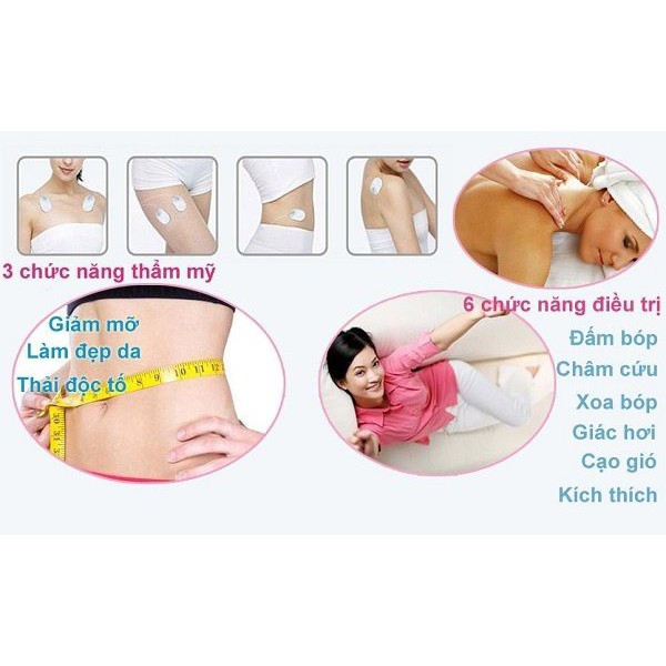 Máy massage trị liệu xung điện 8 miếng dán đa chức năng