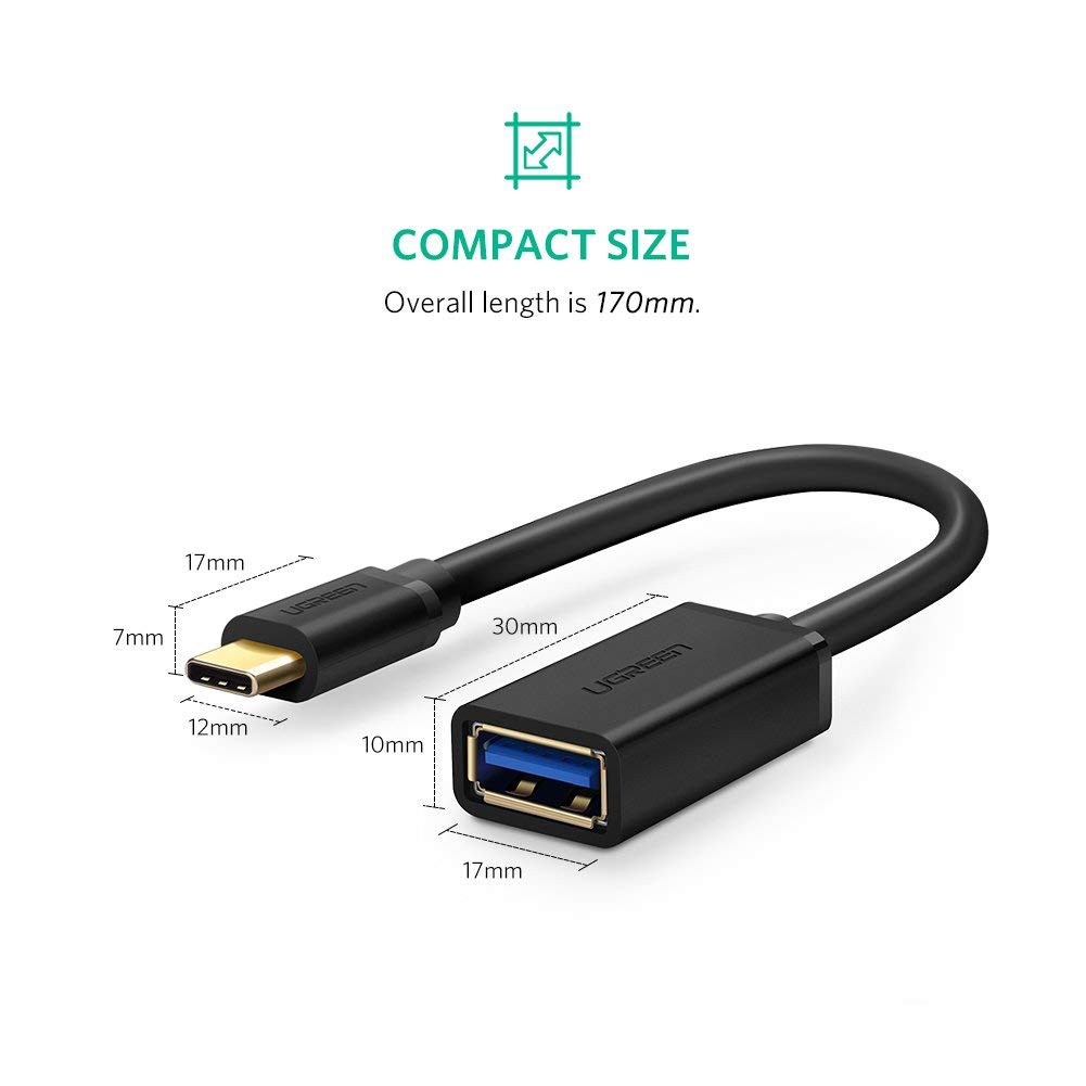 Cáp OTG USB Type C to USB 3.0 cao cấp Ugreen 30701 - Hàng Chính hãng